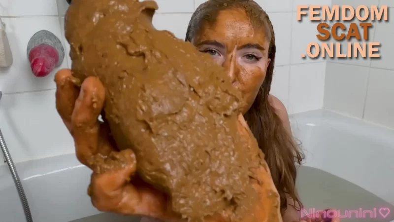 Ninounini I fart, pee 4 times and shit a huge turd underwater before playing in my shitty bath