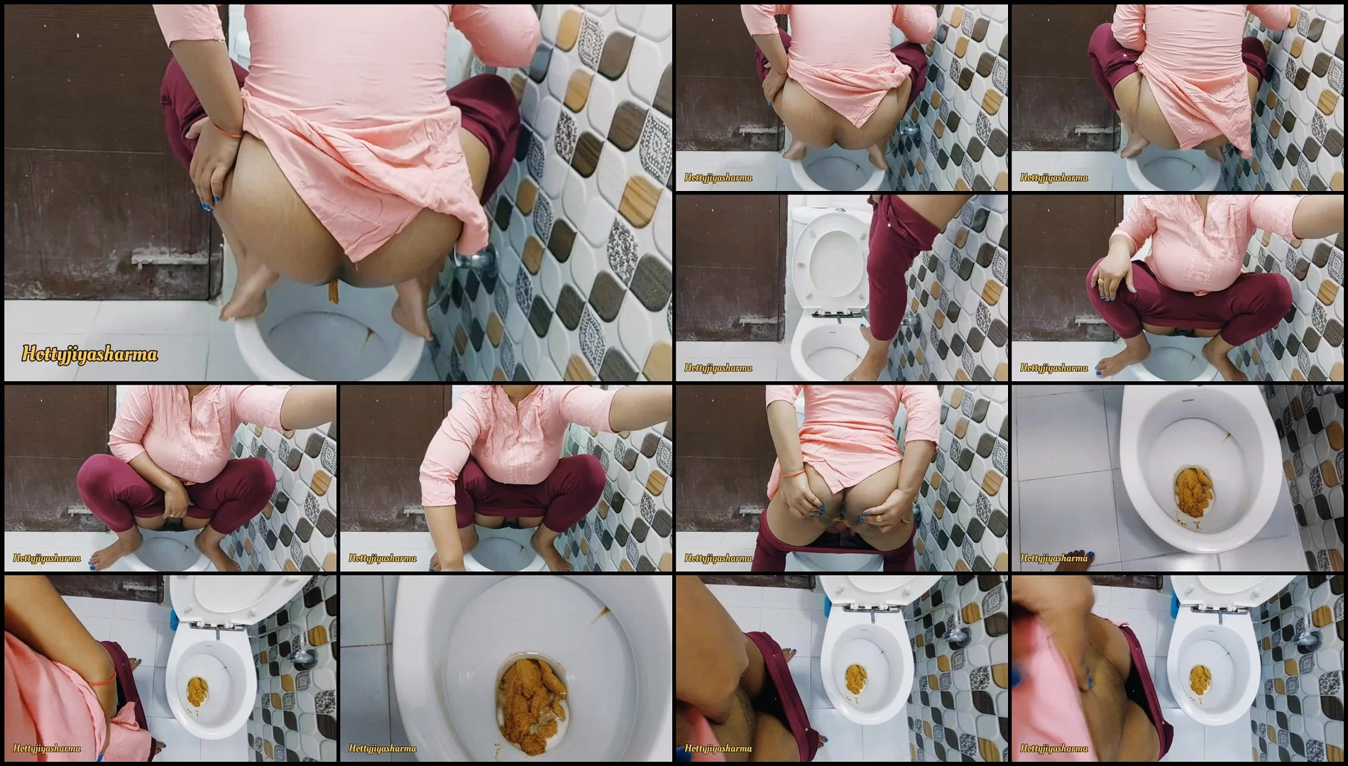 hottyjiyasharma – Sexy indian Mom Pooping like a cow and farting with pissing