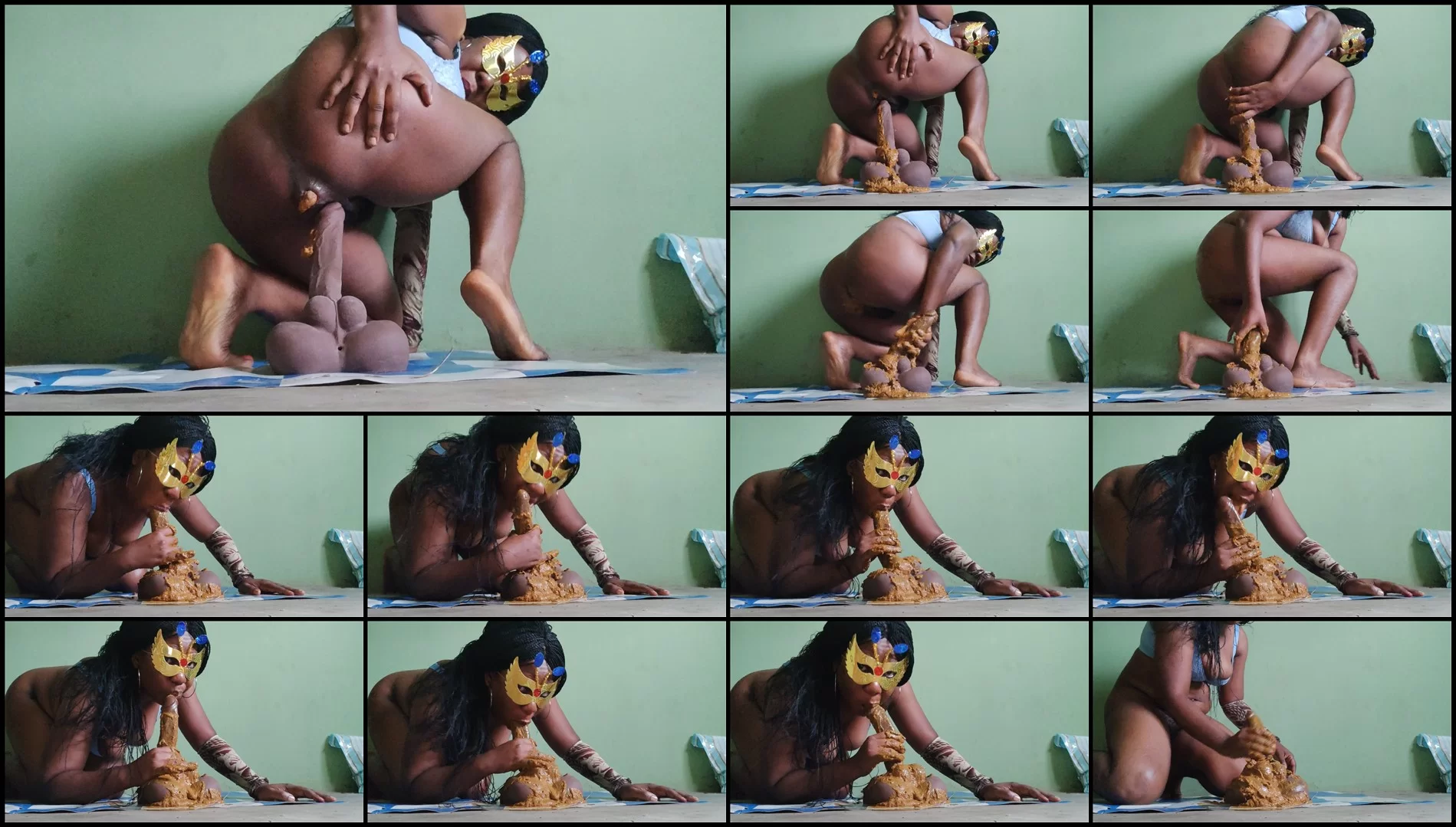 PrettyEbonies – Monster poop, smearing and sucking Eric