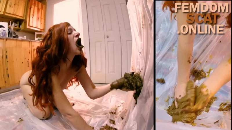 Redhead scat girl FreckledRED Fridge Fuck amateur