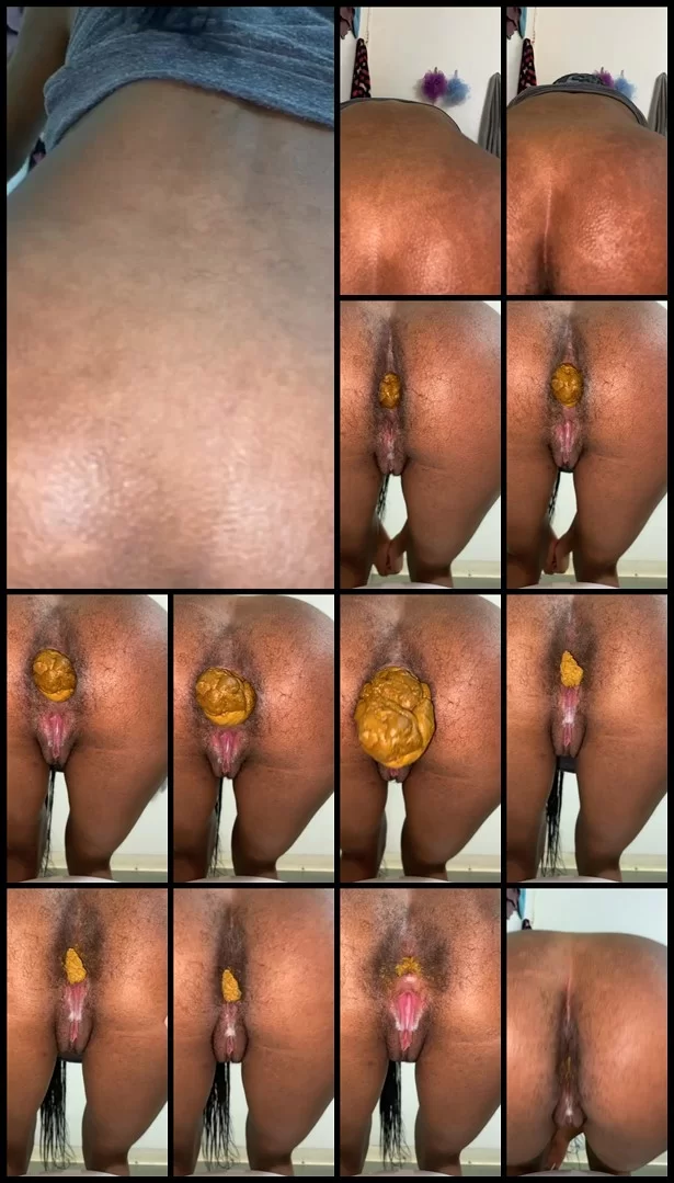 melanindoll99 – ebony girl with creamy pussy taking a fat shit (melanindoll99)
